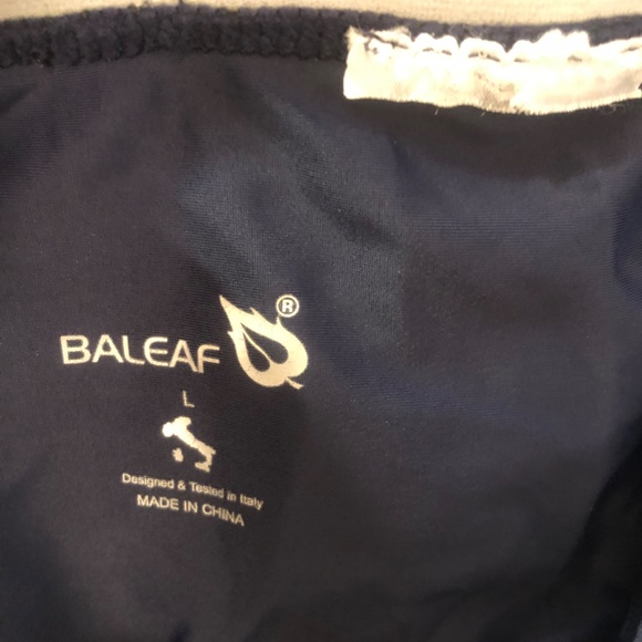 BALEAF Mens Compression Running Yoga Workout Shorts Navy Blue Size L - Picture 3 of 3